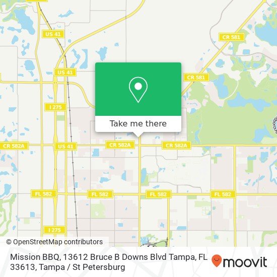 Mission BBQ, 13612 Bruce B Downs Blvd Tampa, FL 33613 map