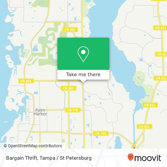 Mapa de Bargain Thrift, 35229 US Highway 19 N Palm Harbor, FL 34684
