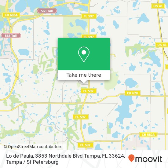 Mapa de Lo de Paula, 3853 Northdale Blvd Tampa, FL 33624