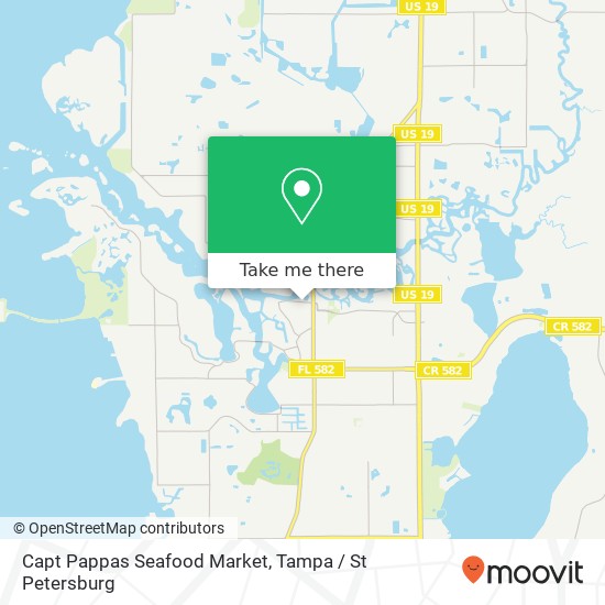 Mapa de Capt Pappas Seafood Market, 210 Dodecanese Blvd Tarpon Springs, FL 34689