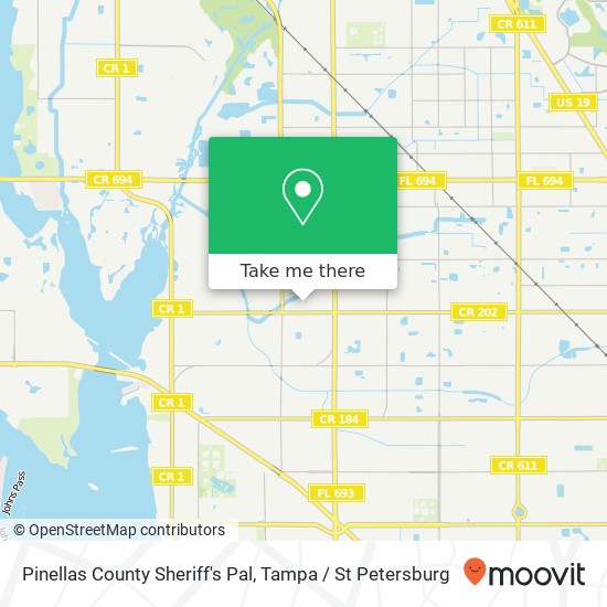 Mapa de Pinellas County Sheriff's Pal