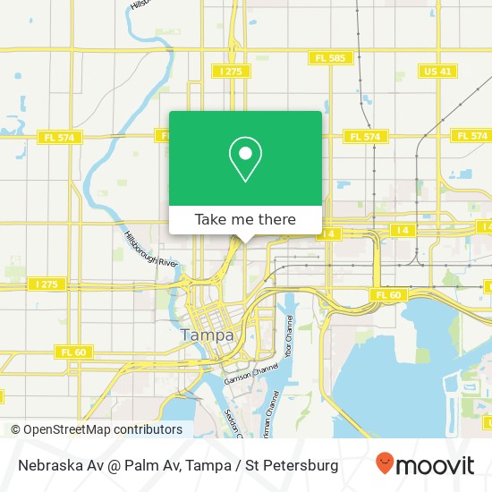 Nebraska Av @ Palm Av map