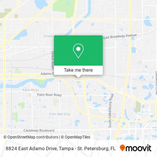 Mapa de 8824 East Adamo Drive