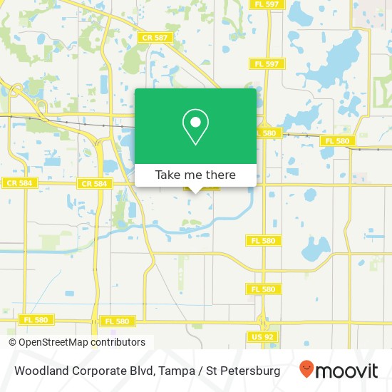 Woodland Corporate Blvd map