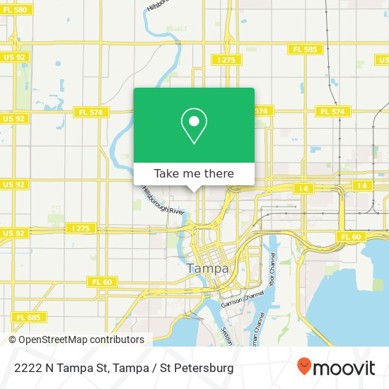 2222 N Tampa St map