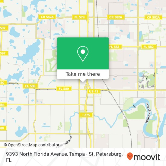 9393 North Florida Avenue map
