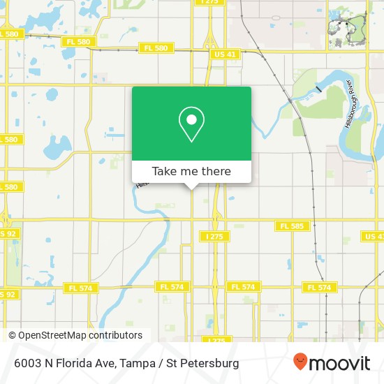Mapa de 6003 N Florida Ave