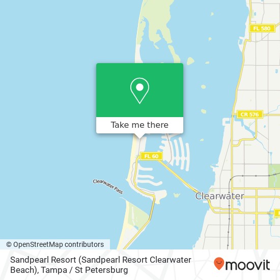 Mapa de Sandpearl Resort (Sandpearl Resort Clearwater Beach)