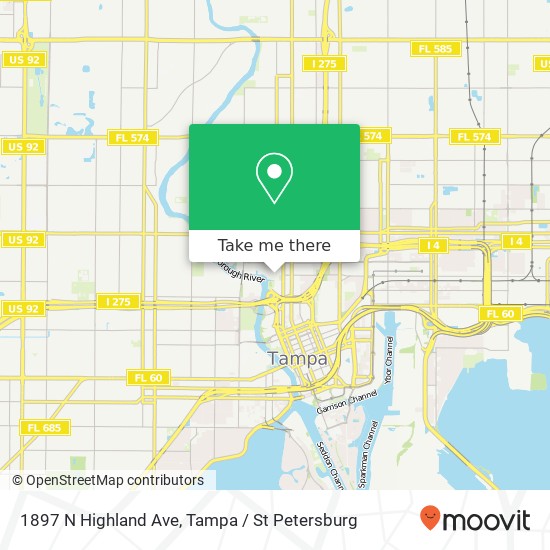 1897 N Highland Ave map