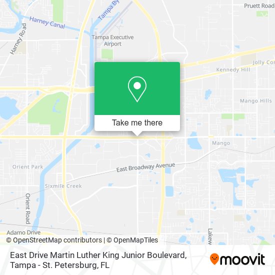 East Drive Martin Luther King Junior Boulevard map