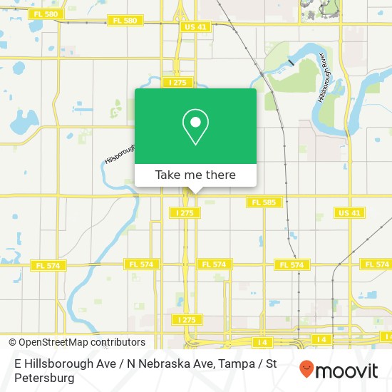 Mapa de E Hillsborough Ave / N Nebraska Ave