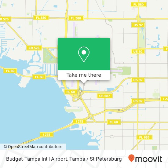 Budget-Tampa Int'l Airport map