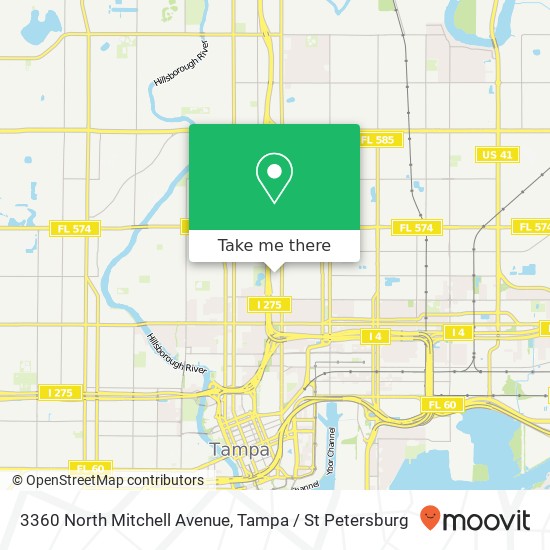 3360 North Mitchell Avenue map