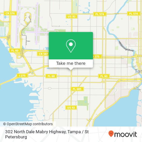 302 North Dale Mabry Highway map