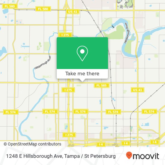 1248 E Hillsborough Ave map
