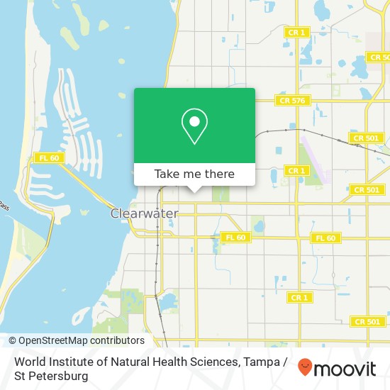 Mapa de World Institute of Natural Health Sciences