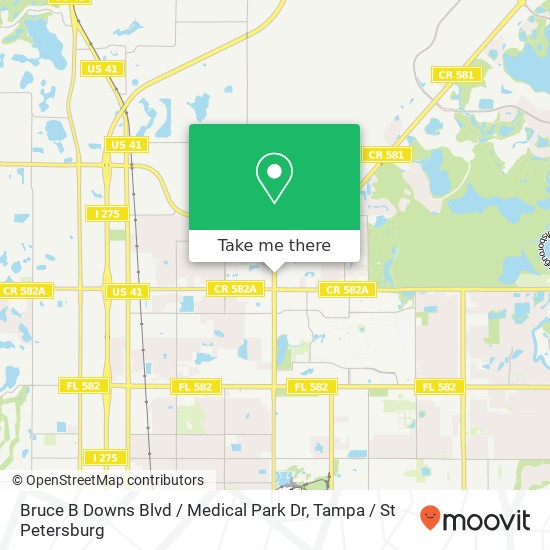 Bruce B Downs Blvd / Medical Park Dr map