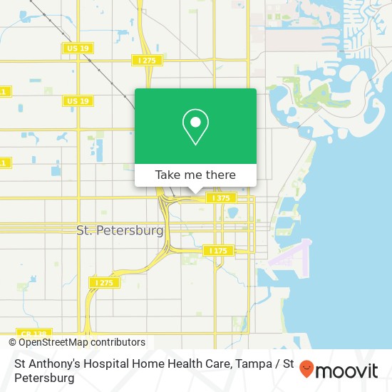 Mapa de St Anthony's Hospital Home Health Care