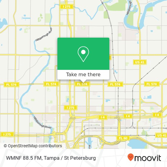 WMNF 88.5 FM map