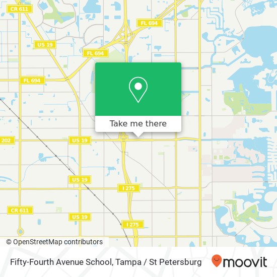 Fifty-Fourth Avenue School map