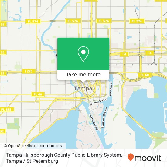 Tampa-Hillsborough County Public Library System map