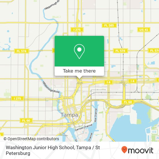 Washington Junior High School map