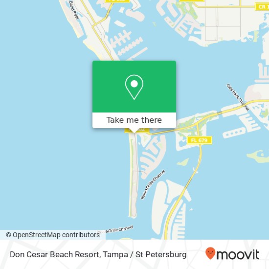 Don Cesar Beach Resort map
