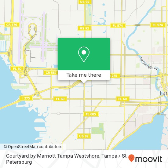 Courtyard by Marriott Tampa Westshore map