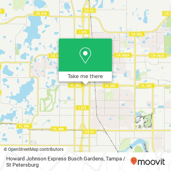 Mapa de Howard Johnson Express Busch Gardens