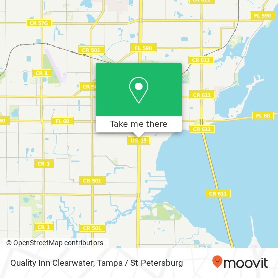 Quality Inn Clearwater map