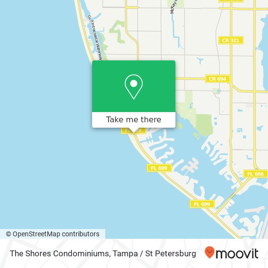 The Shores Condominiums map