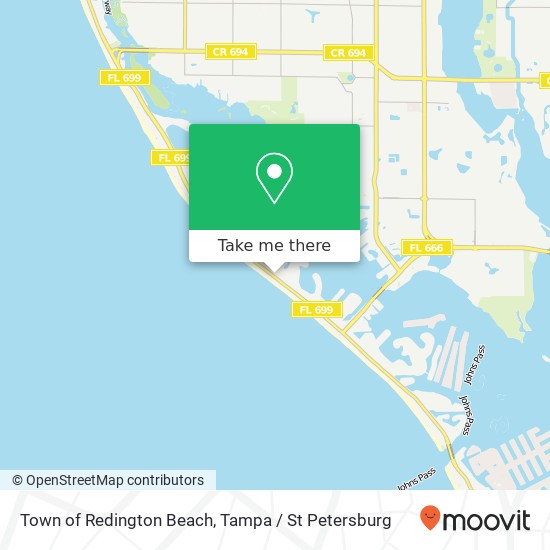 Mapa de Town of Redington Beach