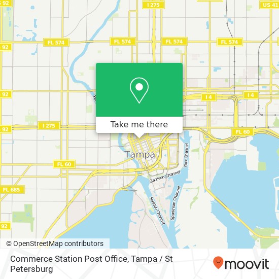 Commerce Station Post Office map