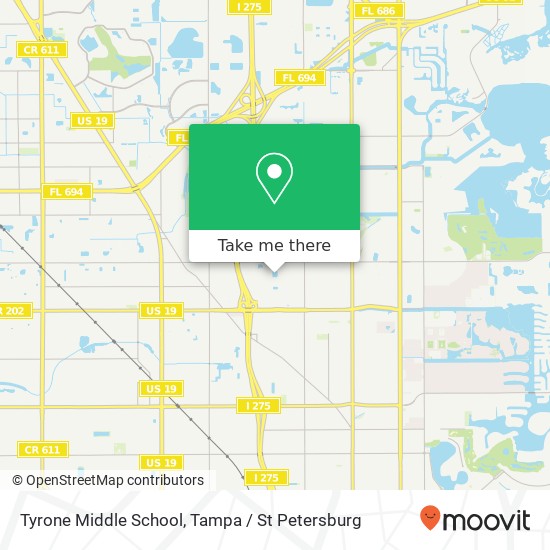 Mapa de Tyrone Middle School