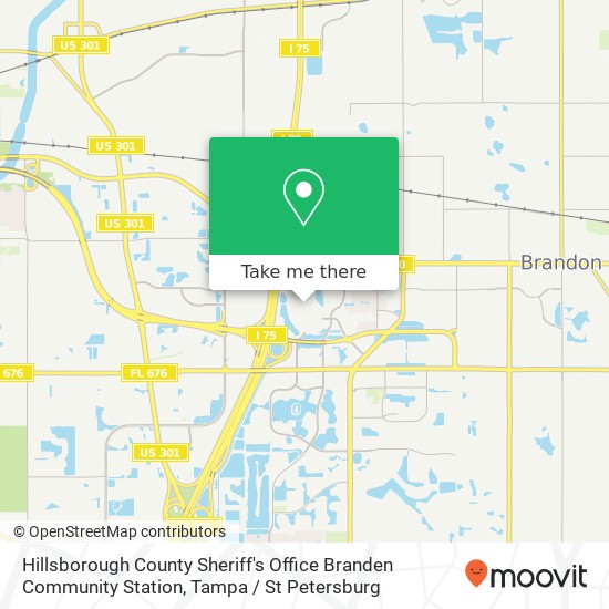 Mapa de Hillsborough County Sheriff's Office Branden Community Station