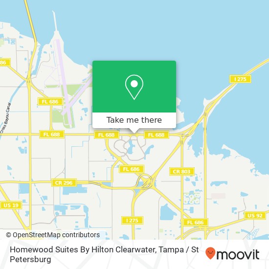 Mapa de Homewood Suites By Hilton Clearwater