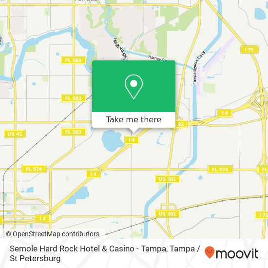 Semole Hard Rock Hotel & Casino - Tampa map