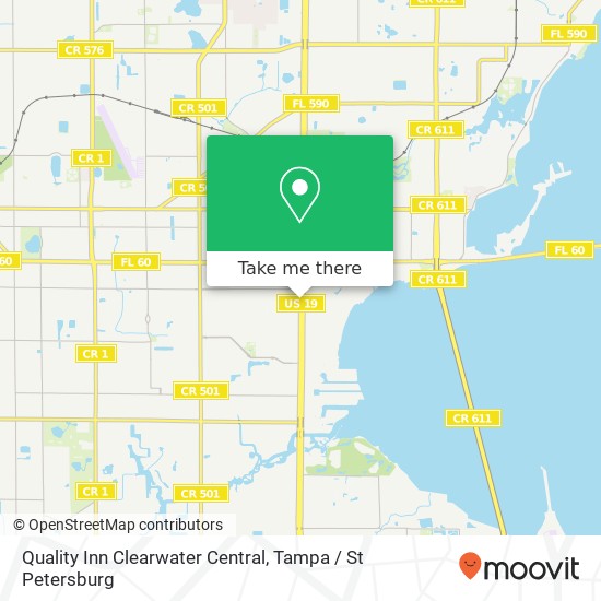 Quality Inn Clearwater Central map