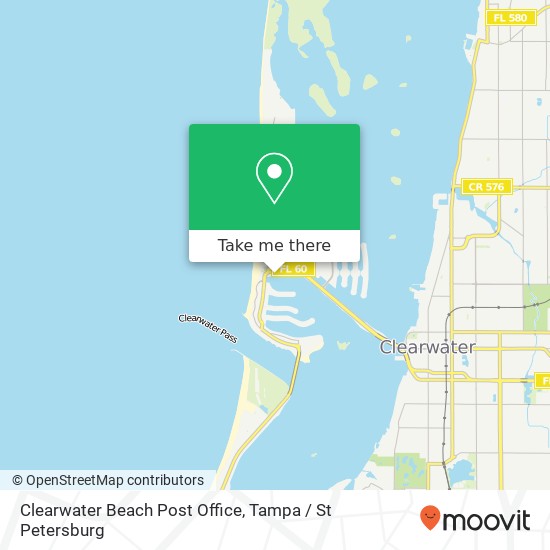 Mapa de Clearwater Beach Post Office