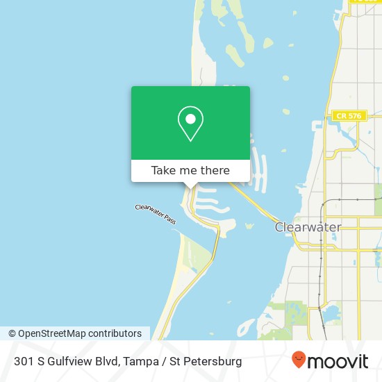 Mapa de 301 S Gulfview Blvd