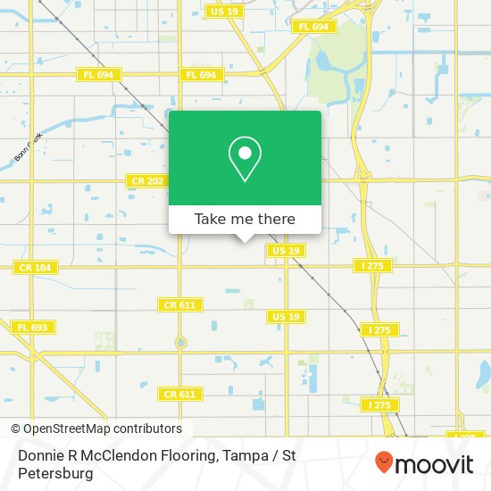 Mapa de Donnie R McClendon Flooring