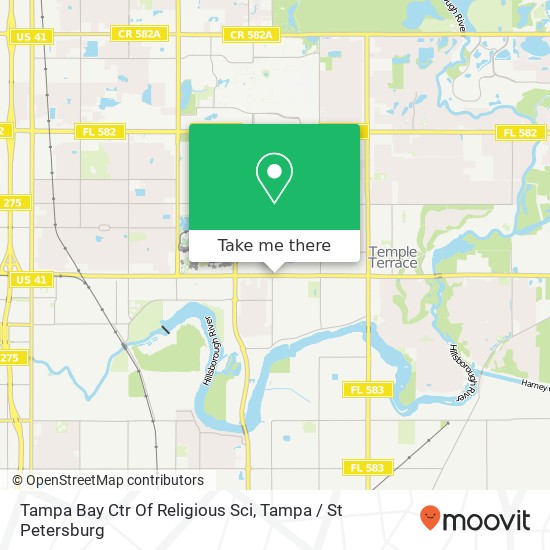 Tampa Bay Ctr Of Religious Sci map