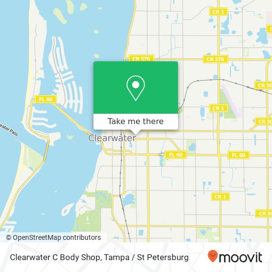 Clearwater C Body Shop map