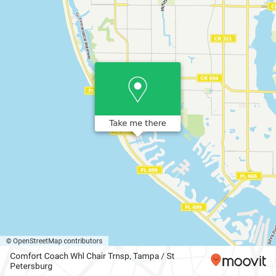 Mapa de Comfort Coach Whl Chair Trnsp