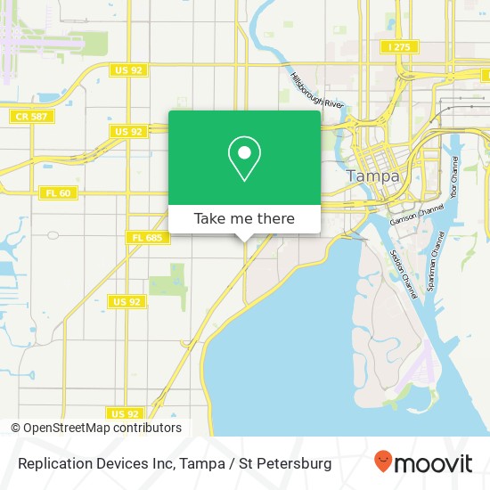 Mapa de Replication Devices Inc