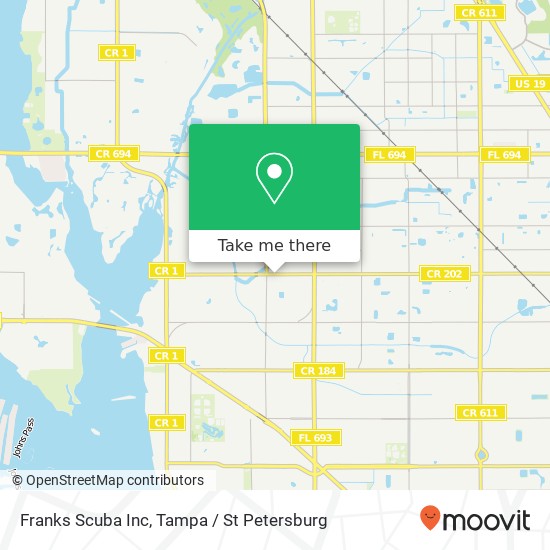 Franks Scuba Inc map