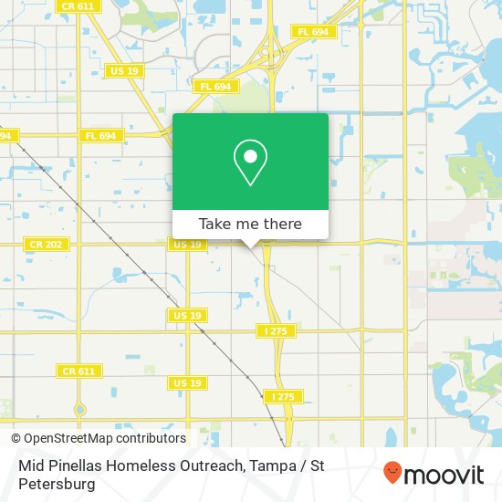 Mid Pinellas Homeless Outreach map