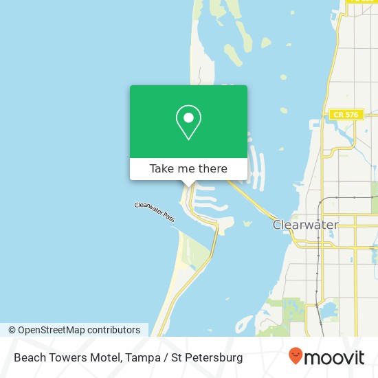 Beach Towers Motel map