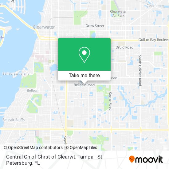 Central Ch of Chrst of Clearwt map