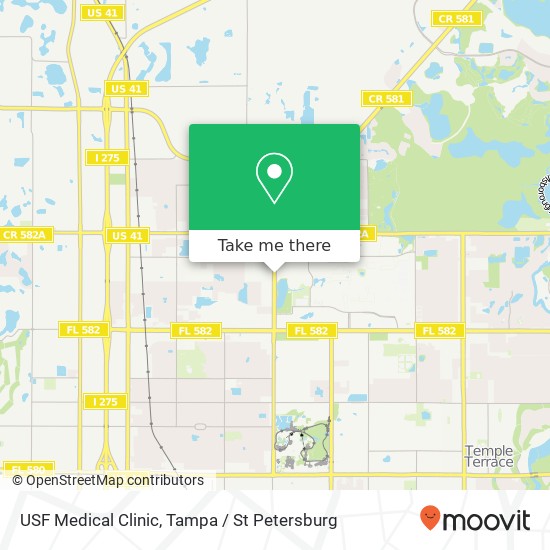 USF Medical Clinic map